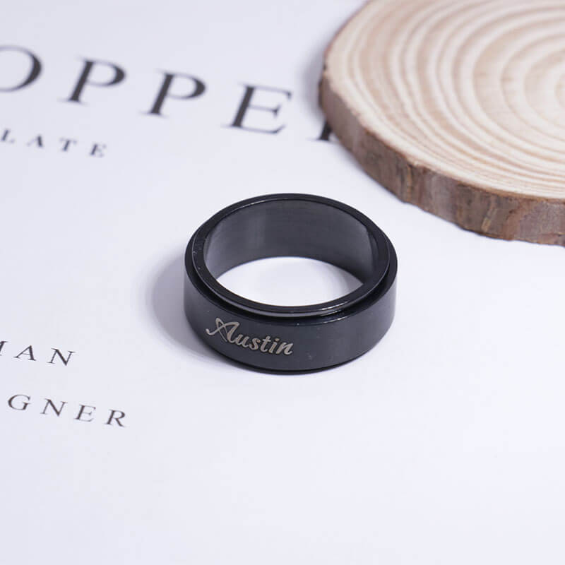 Personalized Name Rotating Ring