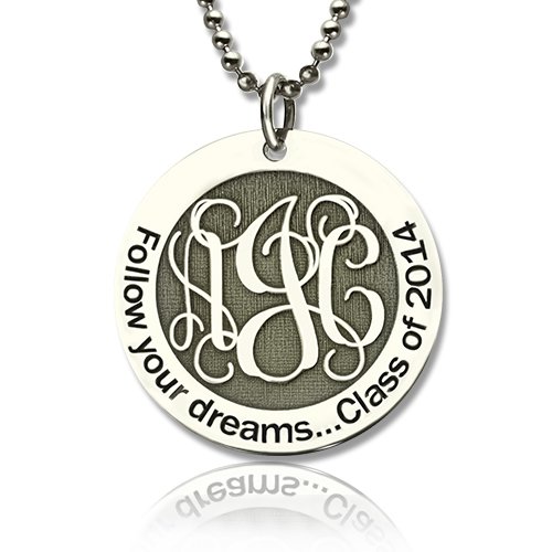 Follow Your Dreams Disc Monogram Necklace