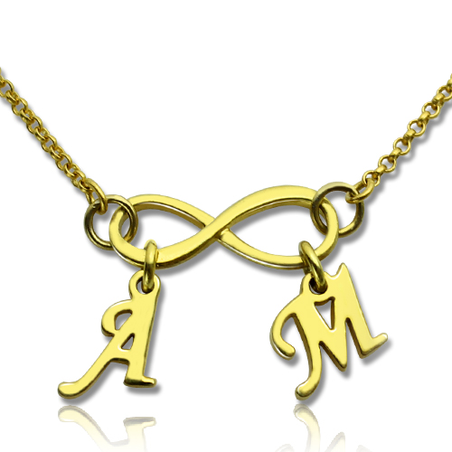 Infinity Necklace Double Initials