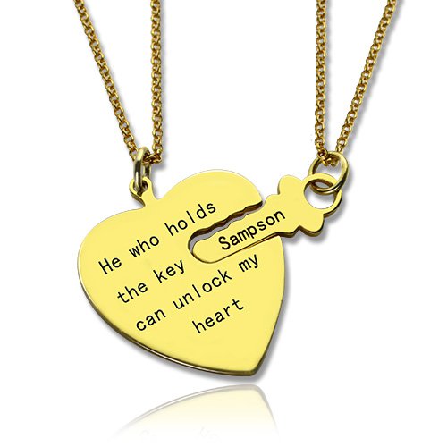 Key and Heart Necklaces
