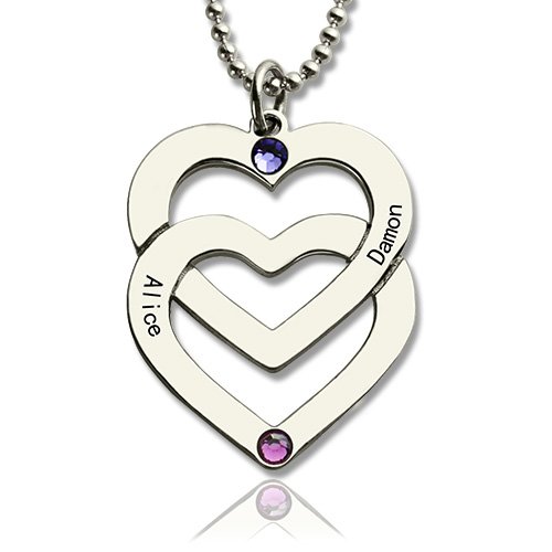 Vertical Heart Necklace in 18k Gold Plating