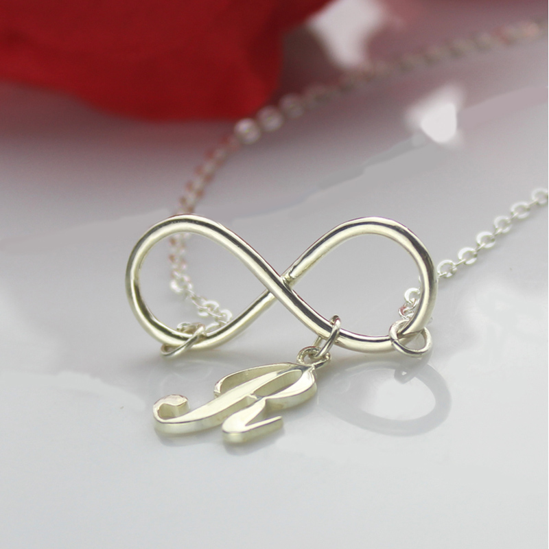Infinity Necklaces with Initial 