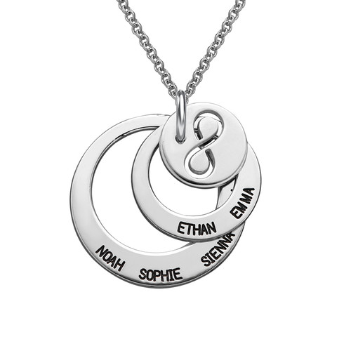Personalized Family Necklace with Infinity Symbol
