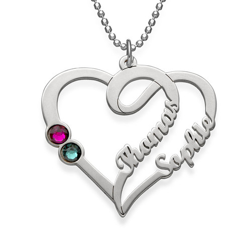 Couples Birthstone Necklace