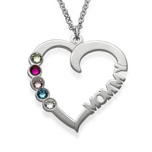 Birthstone Heart Necklace