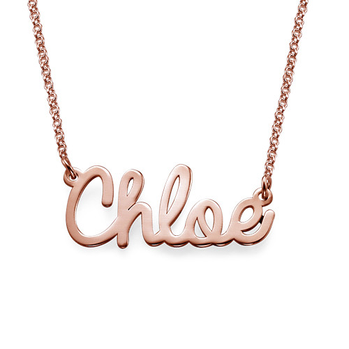 Personalized Jewelry - Cursive Name Necklace in 18k Gold Plating