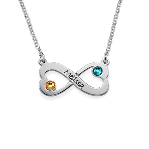 Infinity Heart Necklace with Swarovski