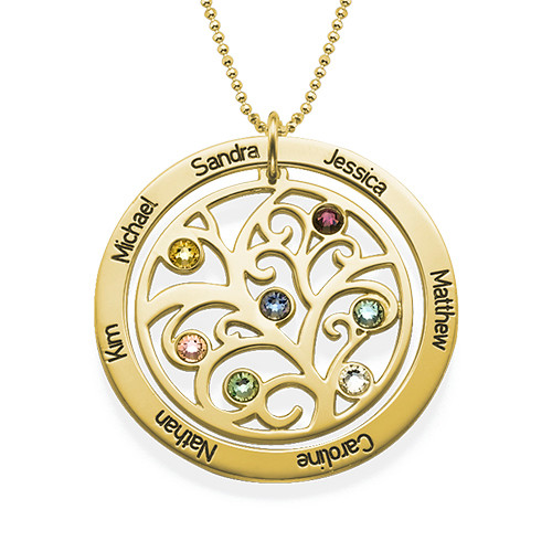 Family Tree Birthstone Necklace 