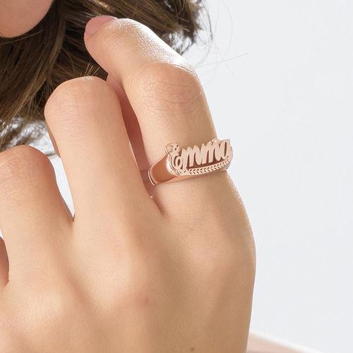 18K Gold Plated Personalized Name Ring