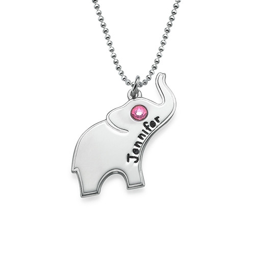 Lucky Elephant Necklace with Engraving