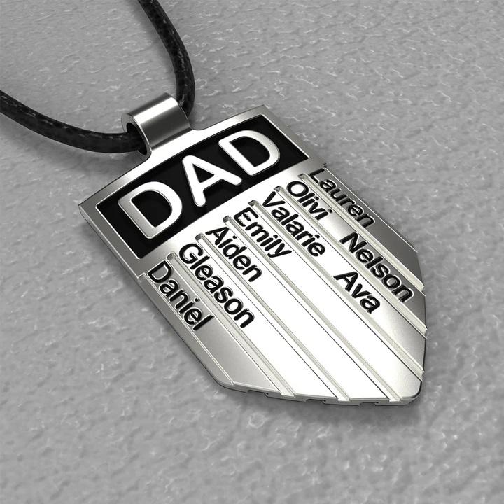 Personalized Name Shield Necklace