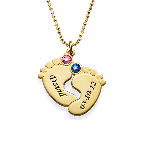 Baby Feet Name Necklace