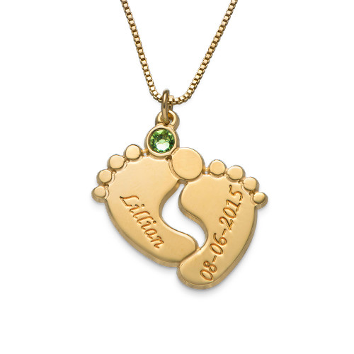 Baby Feet Name Necklace