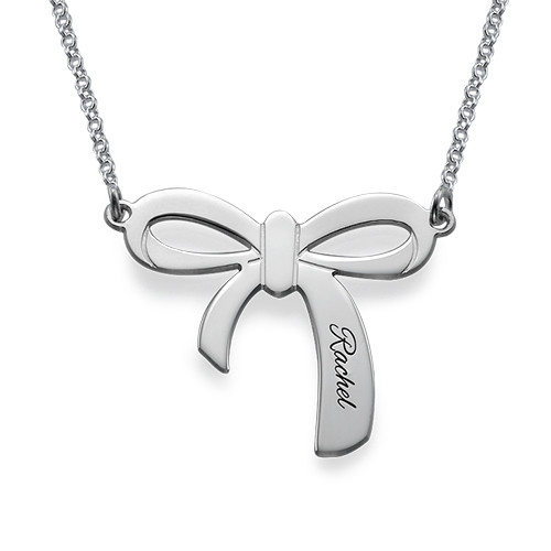 Personalized Bow Necklace