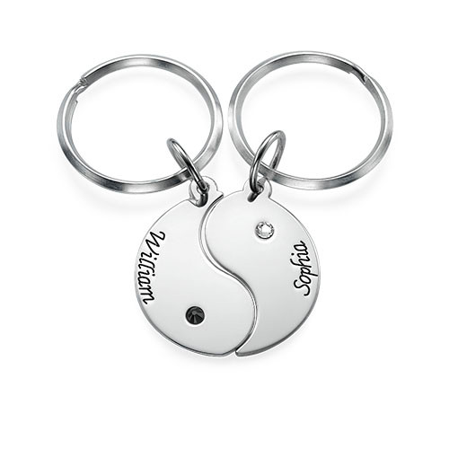 Personalized Yin Yang Keychain for Couples