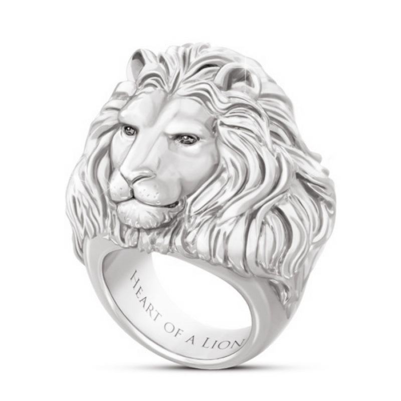 Personalized Lion Head Ring