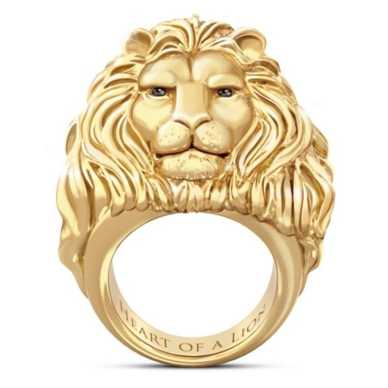 Personalized Lion Head Ring