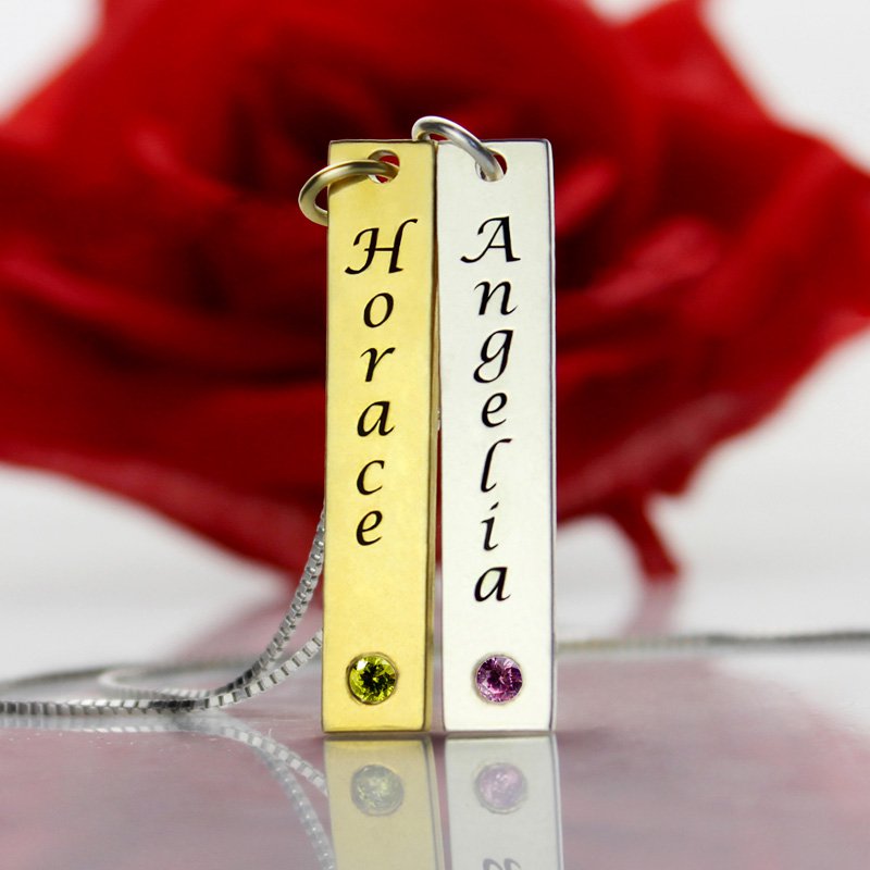 Name Tag with Birthstones