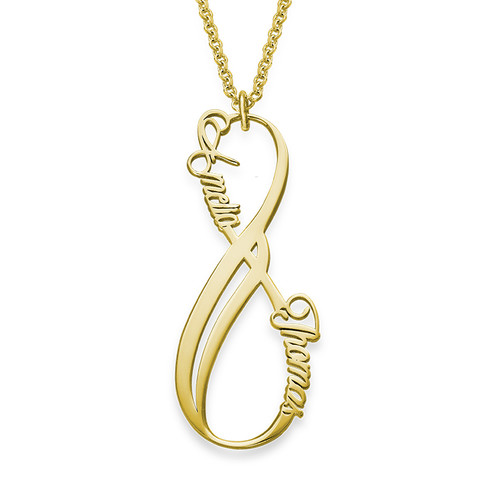 Vertical Infinity Name Necklace
