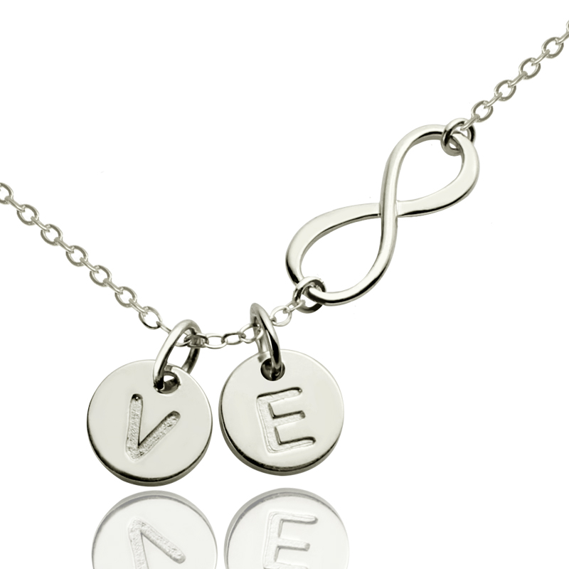 Infinity Necklace With Initial 