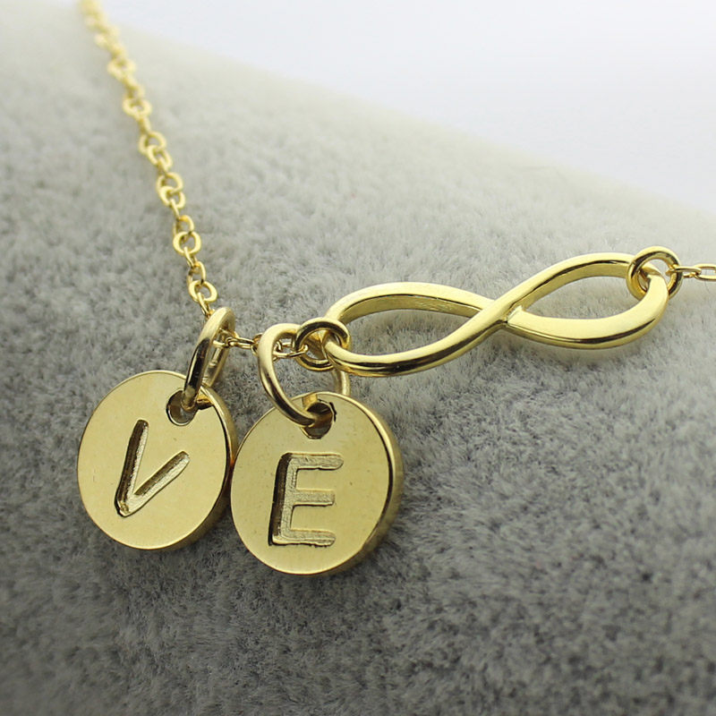 Infinity Necklace With Initial 