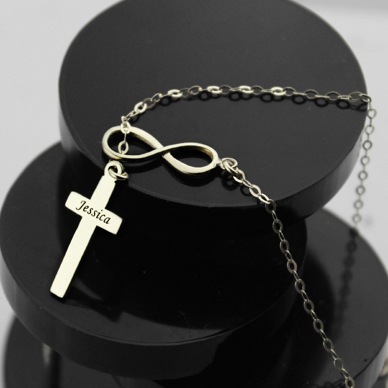 Infinity Cross Name Necklace